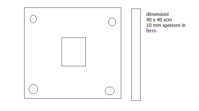 piastra di fissaggio a pavimento