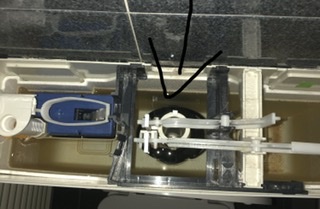 Indicato con la freccia il “tubo” in questione