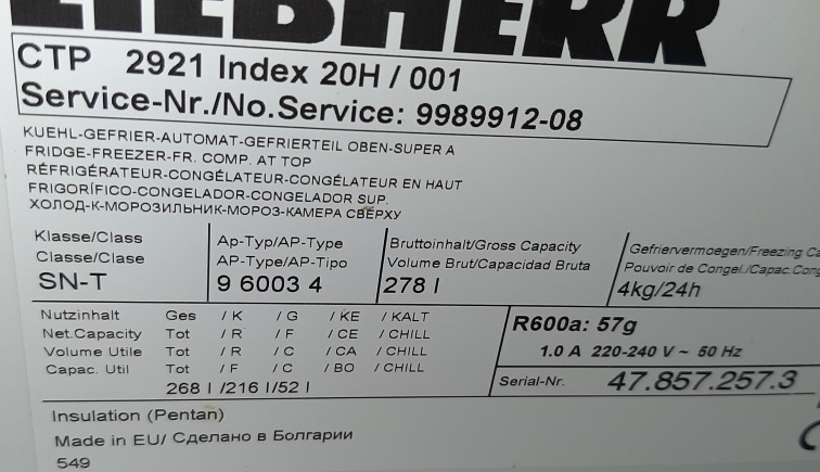 Targa frigo Liebherr.jpg
